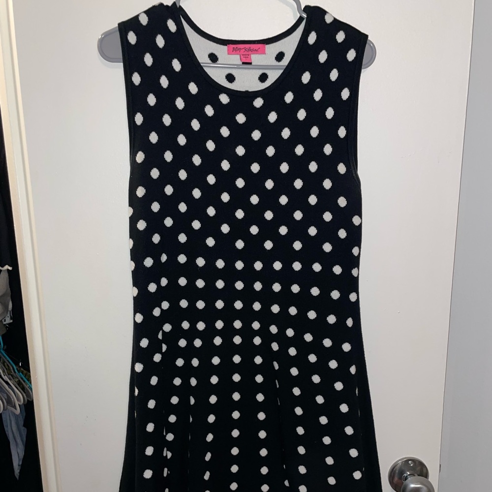 Black polka dot Betsey Johnson Dress